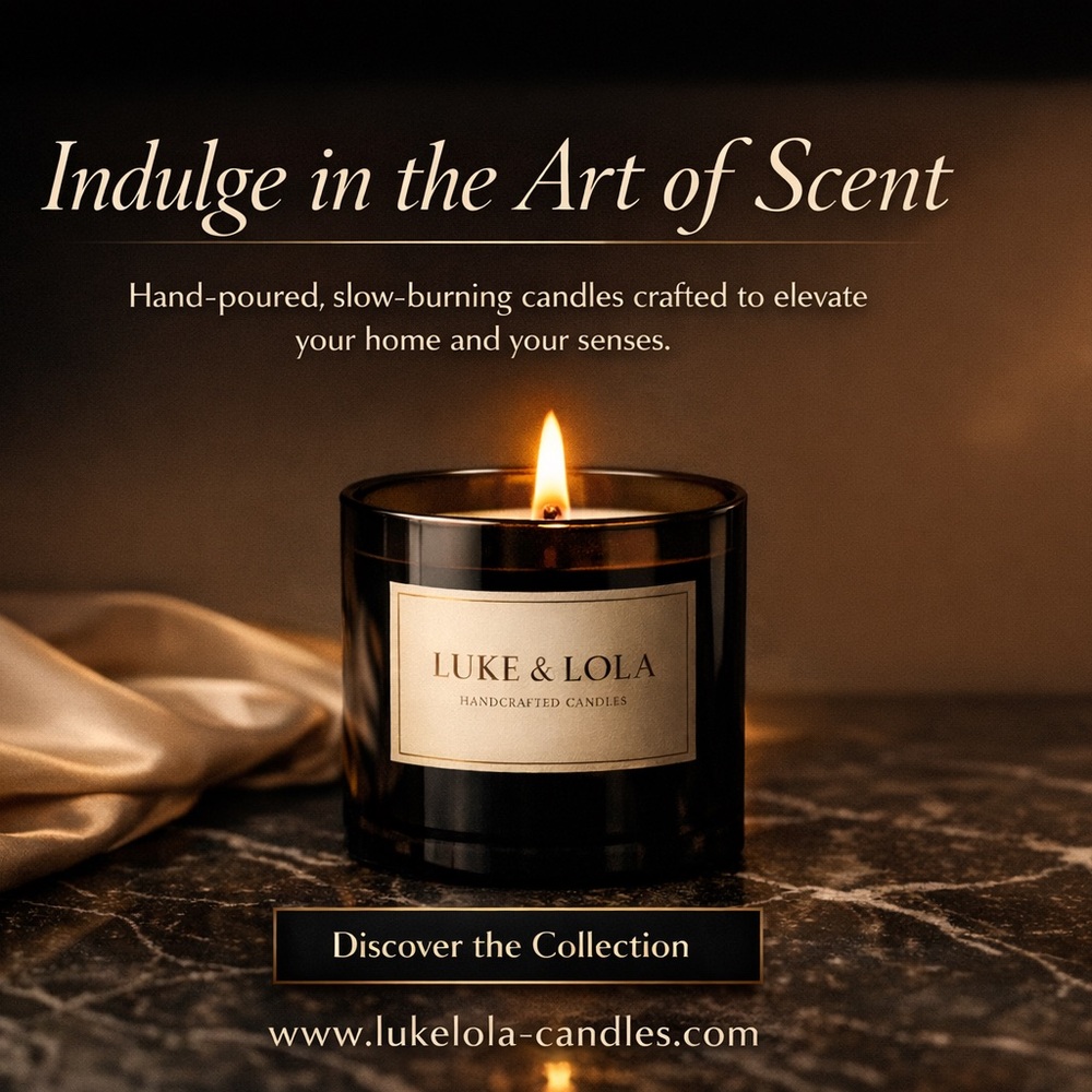 Black Candle - Handcrafted Home Accent